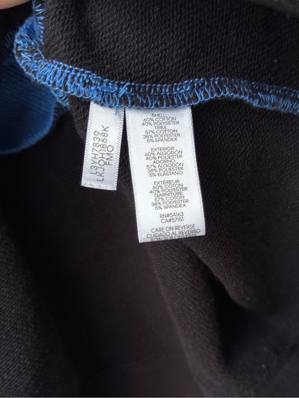 Karl Lagerfeld Paris Logo Colorblock Sweatshirt Blue Black Size Small - Picture 5 of 9